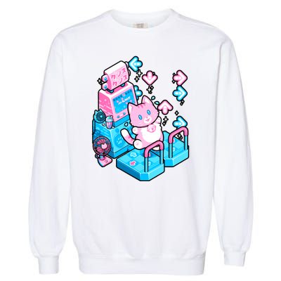 Cute Dancing Game Kitty Garment-Dyed Sweatshirt