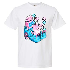 Cute Dancing Game Kitty Garment-Dyed Heavyweight T-Shirt