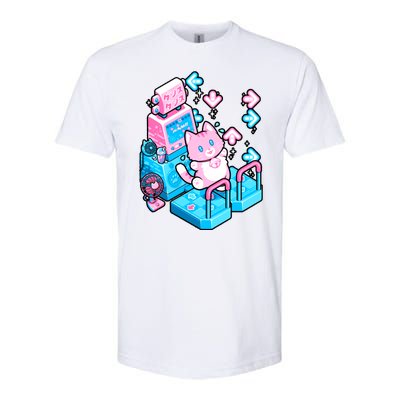 Cute Dancing Game Kitty Softstyle® CVC T-Shirt