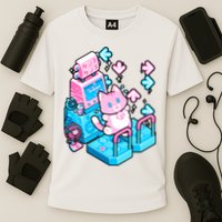 Cute Dancing Game Kitty Performance Shirt