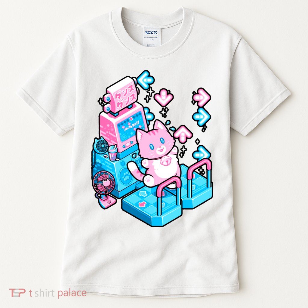 Cute Dancing Game Kitty Tall T-Shirt