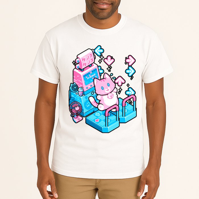 Cute Dancing Game Kitty Tall T-Shirt