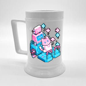 Cute Dancing Game Kitty Beer Stein