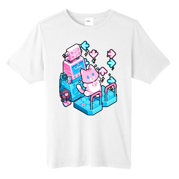 Cute Dancing Game Kitty Tall Fusion ChromaSoft Performance T-Shirt