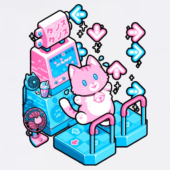 Cute Dancing Game Kitty Bucket Hat