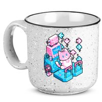Cute Dancing Game Kitty 15oz Campfire Ceramic Mug