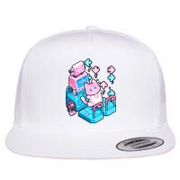 Cute Dancing Game Kitty Flatbill Hat