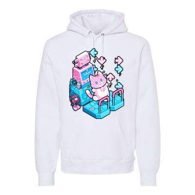 Cute Dancing Game Kitty Premium Hoodie