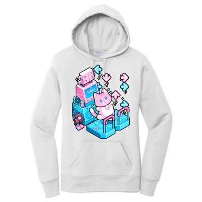 Cute Dancing Game Kitty Women's Pullover Hoodie