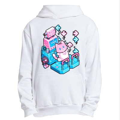 Cute Dancing Game Kitty Urban Pullover Hoodie