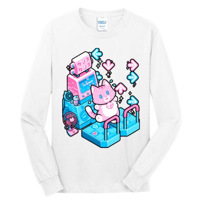 Cute Dancing Game Kitty Tall Long Sleeve T-Shirt