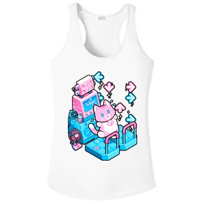 Cute Dancing Game Kitty Ladies PosiCharge Competitor Racerback Tank