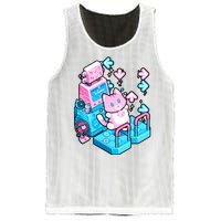 Cute Dancing Game Kitty Mesh Reversible Basketball Jersey Tank