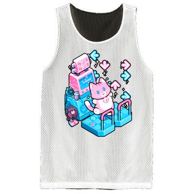 Cute Dancing Game Kitty Mesh Reversible Basketball Jersey Tank