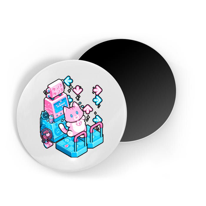 Cute Dancing Game Kitty Magnet