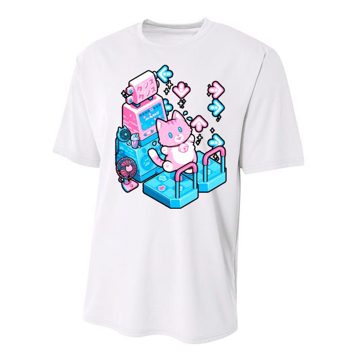 Cute Dancing Game Kitty Performance Sprint T-Shirt