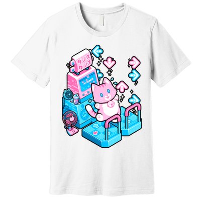 Cute Dancing Game Kitty Premium T-Shirt