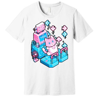 Cute Dancing Game Kitty Premium T-Shirt