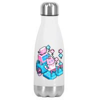 Cute Dancing Game Kitty Stainless Steel Insulated Water Bottle