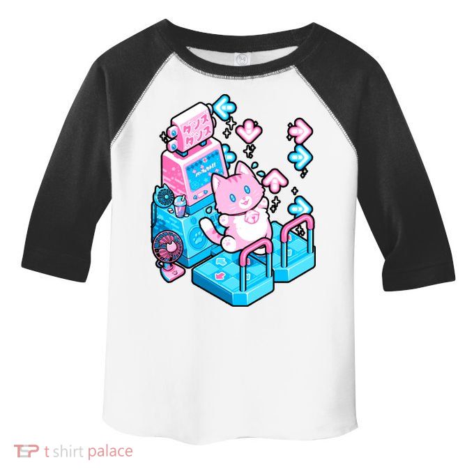 Cute Dancing Game Kitty Toddler Fine Jersey T-Shirt
