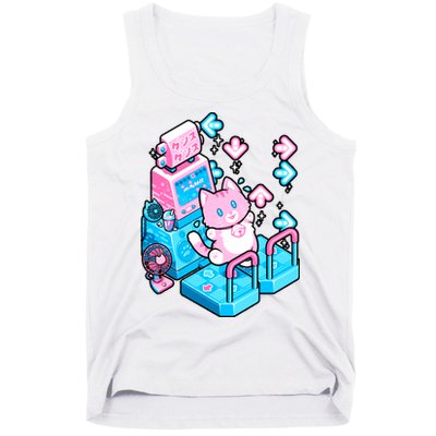 Cute Dancing Game Kitty Tank Top