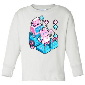 Cute Dancing Game Kitty Toddler Long Sleeve Shirt