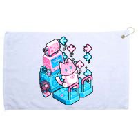 Cute Dancing Game Kitty Grommeted Golf Towel