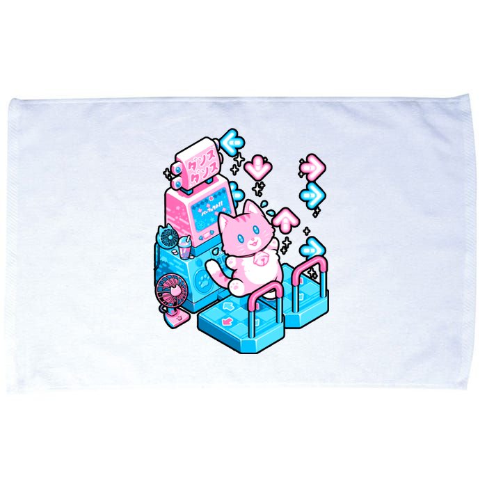 Cute Dancing Game Kitty Microfiber Hand Towel