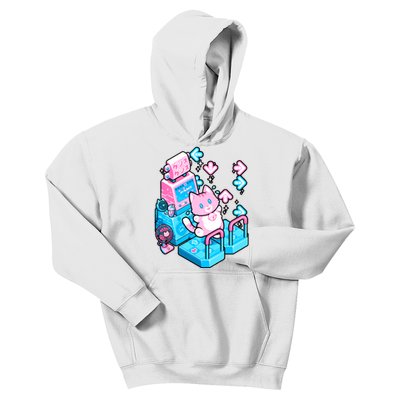 Cute Dancing Game Kitty Kids Hoodie