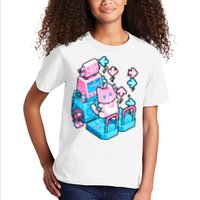 Cute Dancing Game Kitty Kids T-Shirt