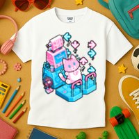 Cute Dancing Game Kitty Kids T-Shirt