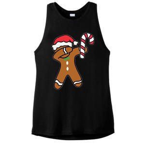 Christmas Dabbing Gingerbread Candy Cane Dance Gift Cute Gift Ladies PosiCharge Tri-Blend Wicking Tank