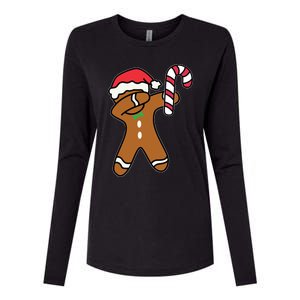 Christmas Dabbing Gingerbread Candy Cane Dance Gift Cute Gift Womens Cotton Relaxed Long Sleeve T-Shirt