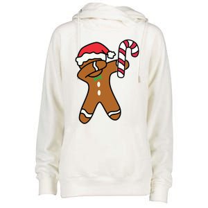 Christmas Dabbing Gingerbread Candy Cane Dance Gift Cute Gift Womens Funnel Neck Pullover Hood