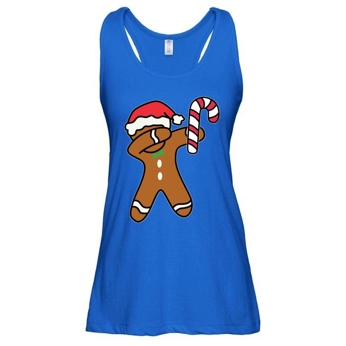 Christmas Dabbing Gingerbread Candy Cane Dance Gift Cute Gift Ladies Essential Flowy Tank