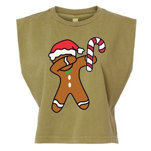 Christmas Dabbing Gingerbread Candy Cane Dance Gift Cute Gift Garment-Dyed Women's Muscle Tee