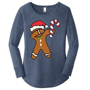 Christmas Dabbing Gingerbread Candy Cane Dance Gift Cute Gift Women's Perfect Tri Tunic Long Sleeve Shirt