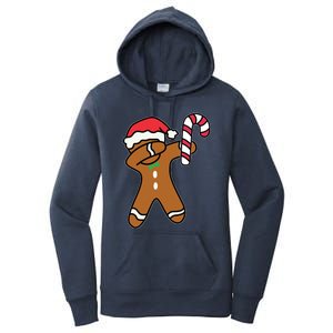 Christmas Dabbing Gingerbread Candy Cane Dance Gift Cute Gift Women's Pullover Hoodie