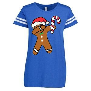 Christmas Dabbing Gingerbread Candy Cane Dance Gift Cute Gift Enza Ladies Jersey Football T-Shirt