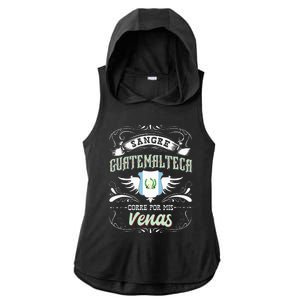 Camisa De Guatemala Sangre Guatemalteca Corre Por Mis Venas Ladies PosiCharge Tri-Blend Wicking Draft Hoodie Tank