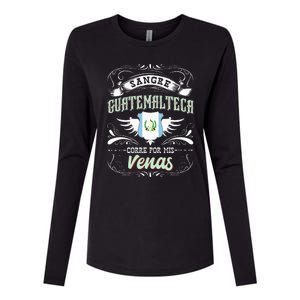 Camisa De Guatemala Sangre Guatemalteca Corre Por Mis Venas Womens Cotton Relaxed Long Sleeve T-Shirt