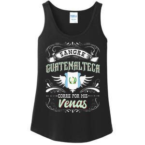 Camisa De Guatemala Sangre Guatemalteca Corre Por Mis Venas Ladies Essential Tank