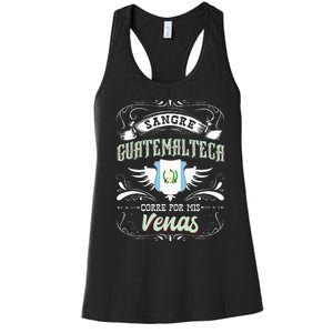 Camisa De Guatemala Sangre Guatemalteca Corre Por Mis Venas Women's Racerback Tank