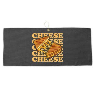 Cheese Design Grilled Cheese Lover Gift Large Microfiber Waffle Golf Towel