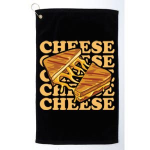 Cheese Design Grilled Cheese Lover Gift Platinum Collection Golf Towel