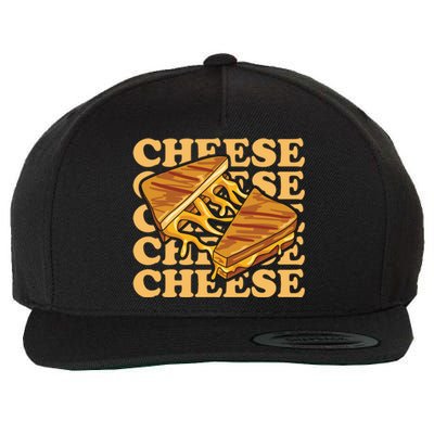 Cheese Design Grilled Cheese Lover Gift Wool Snapback Cap