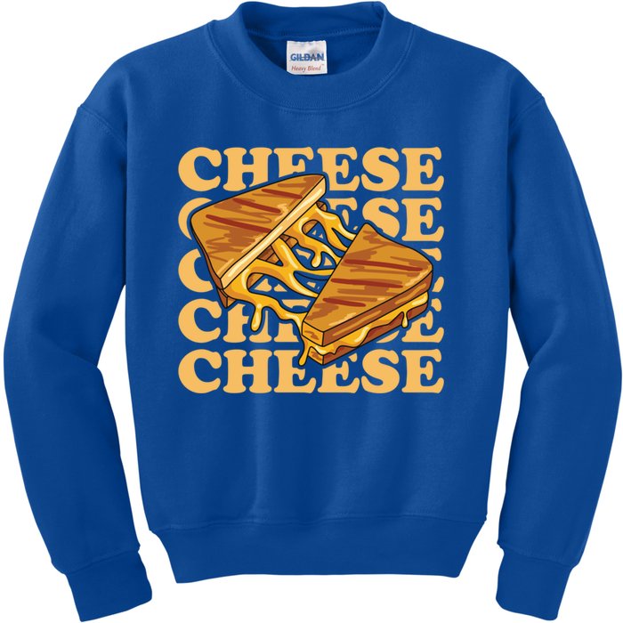 Cheese Design Grilled Cheese Lover Gift Kids Sweatshirt