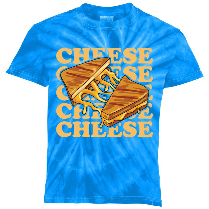 Cheese Design Grilled Cheese Lover Gift Kids Tie-Dye T-Shirt