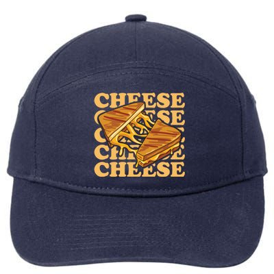 Cheese Design Grilled Cheese Lover Gift 7-Panel Snapback Hat