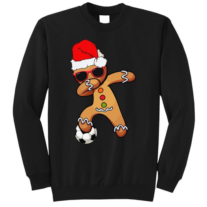 Christmas Dabbing Gingerbread Soccer Funny Sweatshirt